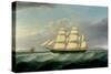 The Barque Elizabeth Martin off the Skerries, with South Stack and Carmel Head-Joseph Heard-Stretched Canvas