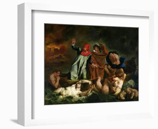 The Barque of Dante, 1822-Eugene Delacroix-Framed Giclee Print