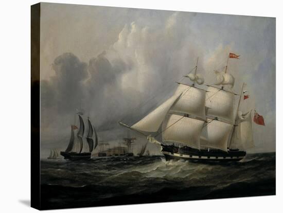 The Barque 'Rival' (335 tons) off the Coast-Joseph Heard-Stretched Canvas