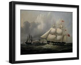The Barque 'Rival' (335 tons) off the Coast-Joseph Heard-Framed Giclee Print