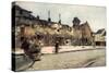 The Barracks at Soissons, France, 1915-Francois Flameng-Stretched Canvas