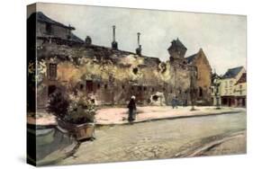 The Barracks at Soissons, France, 1915-Francois Flameng-Stretched Canvas