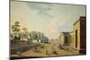 The Barracks of the Chevalier Guards as Seen from the Tauride Garden, 1800s-Benjamin Paterssen-Mounted Giclee Print