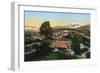 The Barracks with Distant Snow-Capped Mountains, Chakrata, India, Early 20th Century-null-Framed Giclee Print