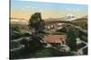 The Barracks with Distant Snow-Capped Mountains, Chakrata, India, Early 20th Century-null-Stretched Canvas