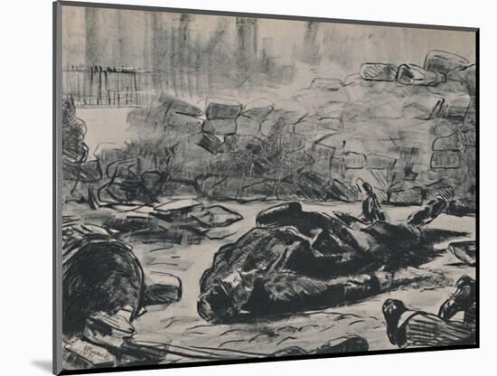 'The Barricade', c.1871-1873, (1946)-Edouard Manet-Mounted Giclee Print
