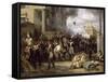 The Barriere De Clichy, Paris Defense March 30, 1814-Horace Vernet-Framed Stretched Canvas