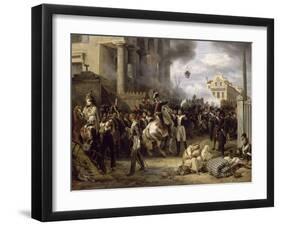 The Barriere De Clichy, Paris Defense March 30, 1814-Horace Vernet-Framed Giclee Print