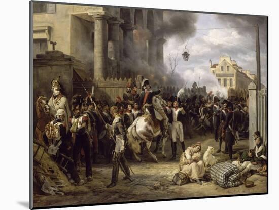The Barriere De Clichy, Paris Defense March 30, 1814-Horace Vernet-Mounted Giclee Print