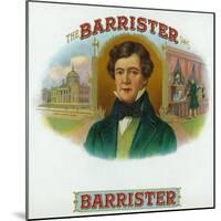 The Barrister Brand Cigar Box Label-Lantern Press-Mounted Art Print