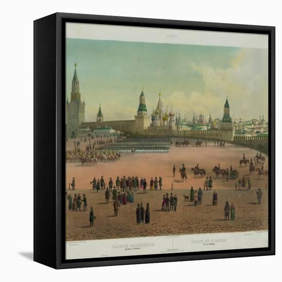 The Basil Cathedral at the Red Square in Moscow, Ca 1848-Philippe Benoist-Framed Stretched Canvas