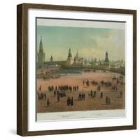 The Basil Cathedral at the Red Square in Moscow, Ca 1848-Philippe Benoist-Framed Giclee Print