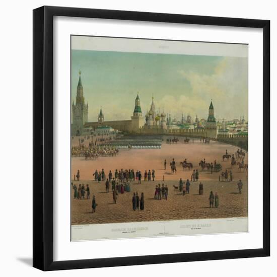 The Basil Cathedral at the Red Square in Moscow, Ca 1848-Philippe Benoist-Framed Giclee Print