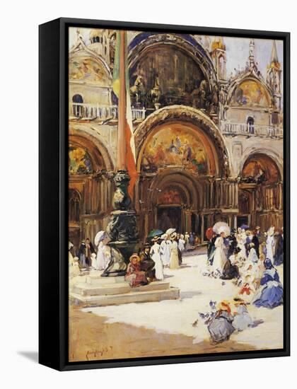 The Basilica Di San Marco-Fernand-marie-eugene Legout-gerard-Framed Stretched Canvas