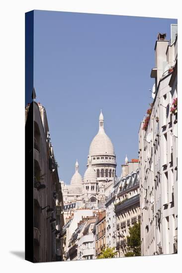 The Basilica of Sacre Coeur Through the Streets of Montmartre, Paris, France, Europe-Julian Elliott-Stretched Canvas