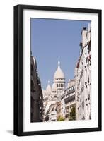 The Basilica of Sacre Coeur Through the Streets of Montmartre, Paris, France, Europe-Julian Elliott-Framed Photographic Print