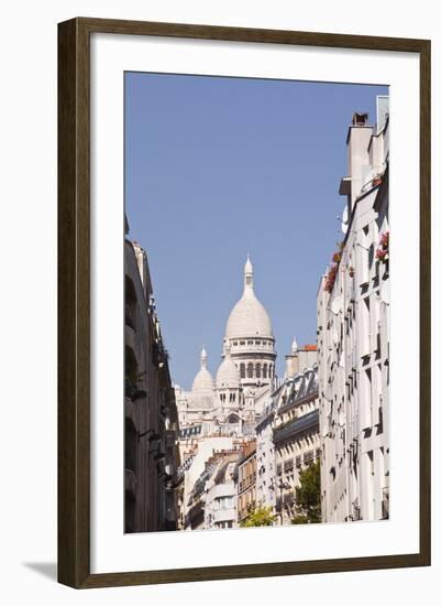 The Basilica of Sacre Coeur Through the Streets of Montmartre, Paris, France, Europe-Julian Elliott-Framed Photographic Print