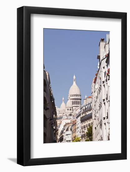 The Basilica of Sacre Coeur Through the Streets of Montmartre, Paris, France, Europe-Julian Elliott-Framed Photographic Print