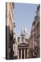 The Basilica of Sacre Coeur Through the Streets of Paris, France, Europe-Julian Elliott-Stretched Canvas