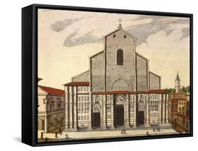 The Basilica of San Petronio in Bologna-Joan Blaeu-Framed Stretched Canvas