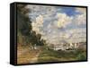 The Basin at Argenteuil-Claude Monet-Framed Stretched Canvas