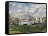 The Basin at Argenteuil-Claude Monet-Framed Stretched Canvas