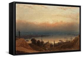 The Basin of the Patapsco from Federal Hill, Baltimore-Sanford Robinson Gifford-Framed Stretched Canvas