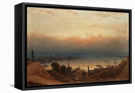 The Basin of the Patapsco from Federal Hill, Baltimore-Sanford Robinson Gifford-Framed Stretched Canvas
