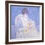 The Basket of Flowers, 1913-17-Frederick Carl Frieseke-Framed Art Print