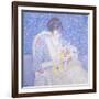 The Basket of Flowers, 1913-17-Frederick Carl Frieseke-Framed Art Print