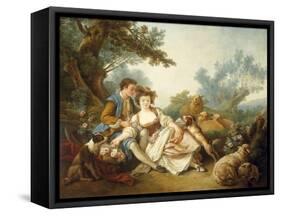 The Basket of Roses, 1785-Jean-Baptiste Huet-Framed Stretched Canvas