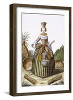 The Basket Weaver's Costume (Coloured Engraving)-Martin Engelbrecht-Framed Giclee Print