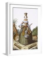 The Basket Weaver's Costume (Coloured Engraving)-Martin Engelbrecht-Framed Giclee Print