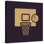 The Basketball Icon. Game Symbol. Flat-Vladislav Markin-Stretched Canvas