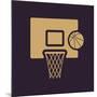 The Basketball Icon. Game Symbol. Flat-Vladislav Markin-Mounted Art Print