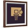 The Basketball Icon. Game Symbol. Flat-Vladislav Markin-Framed Art Print