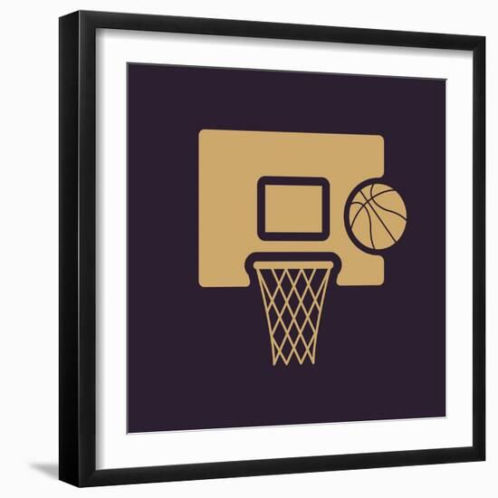 The Basketball Icon. Game Symbol. Flat-Vladislav Markin-Framed Art Print