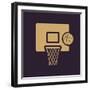 The Basketball Icon. Game Symbol. Flat-Vladislav Markin-Framed Art Print