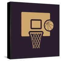 The Basketball Icon. Game Symbol. Flat-Vladislav Markin-Stretched Canvas