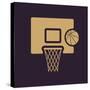 The Basketball Icon. Game Symbol. Flat-Vladislav Markin-Stretched Canvas