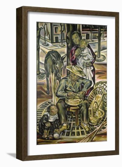 The Basketmaker, C.1925 (Oil on Canvas)-Maria Blanchard-Framed Giclee Print