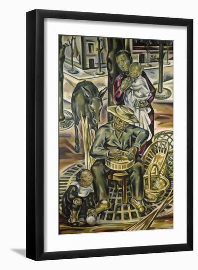 The Basketmaker, C.1925 (Oil on Canvas)-Maria Blanchard-Framed Giclee Print