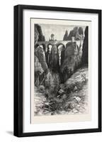 The Bastei Bridge, Saxon Switzerland, Sachsische Schweiz, Bastei, Germany, 19th Century-null-Framed Giclee Print