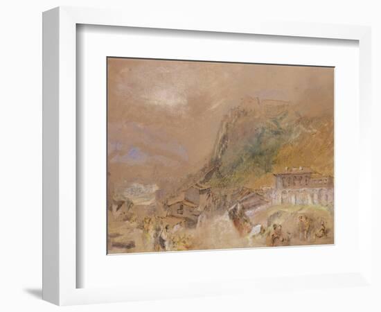 The Bastille at Grenoble, from the Village of La Tronche, C.1836-J. M. W. Turner-Framed Giclee Print