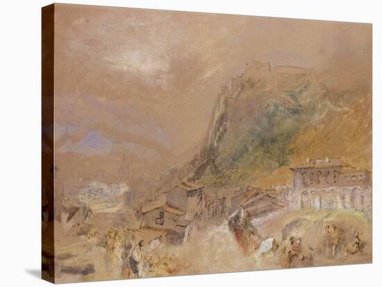 The Bastille at Grenoble, from the Village of La Tronche, C.1836-J. M. W. Turner-Stretched Canvas