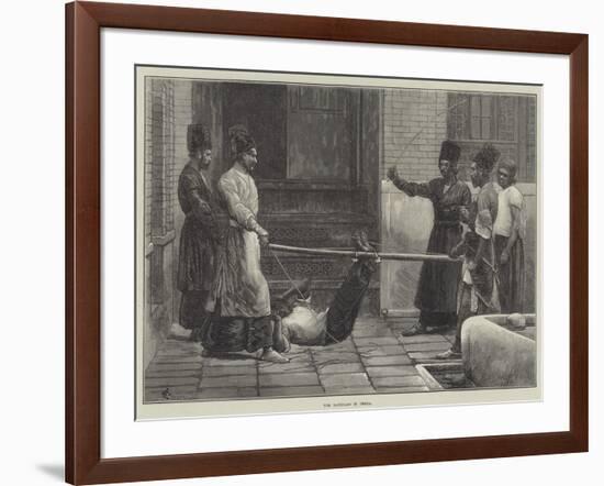 The Bastinado in Persia-Felix Regamey-Framed Giclee Print