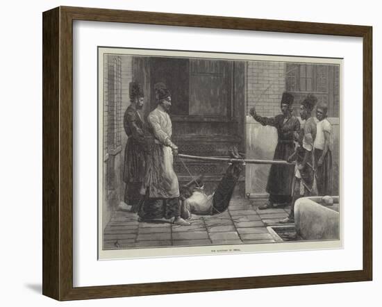 The Bastinado in Persia-Felix Regamey-Framed Giclee Print