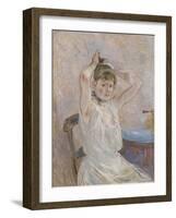 The Bath, 1885-86 (Oil on Canvas)-Berthe Morisot-Framed Giclee Print