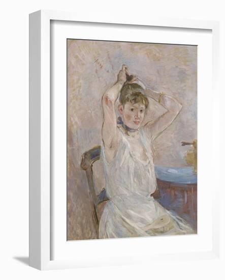 The Bath, 1885-86 (Oil on Canvas)-Berthe Morisot-Framed Giclee Print