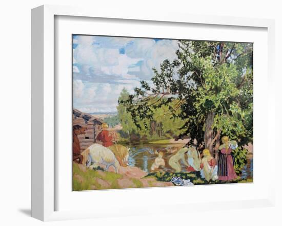 The Bath, 1910-Boris Michaylovich Kustodiev-Framed Giclee Print